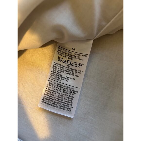 New Banana Republic Women Oatmeal Linen Blend Pencil Lined Career Skirt Sz. 14 C - Picture 6 of 7